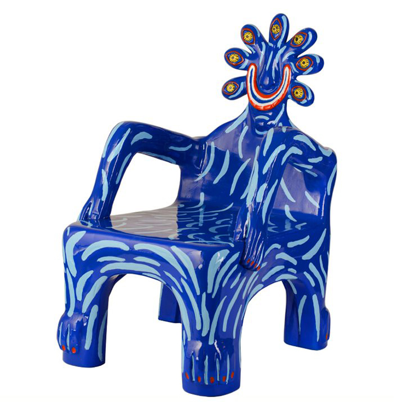 Кресло COBALT CREATURE ARMCHAIR Синий Мульти в Ростове-на-Дону | Loft Concept 