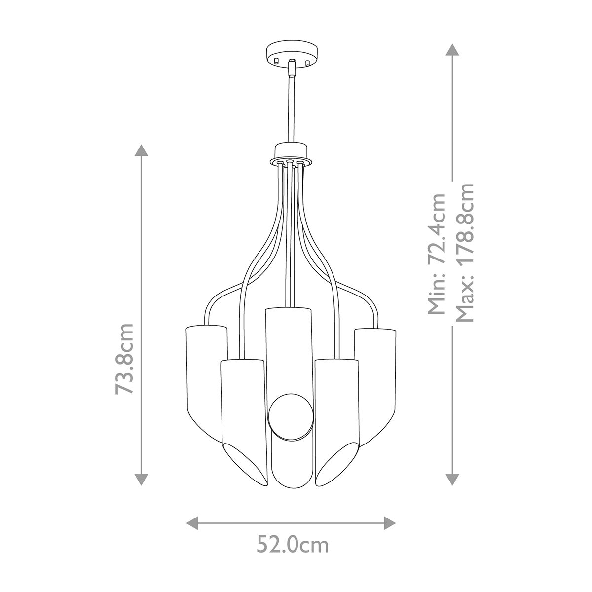 Люстра белого цвета с 6-ю цилиндрическими плафонами Elstead Lighting в Ростове-на-Дону