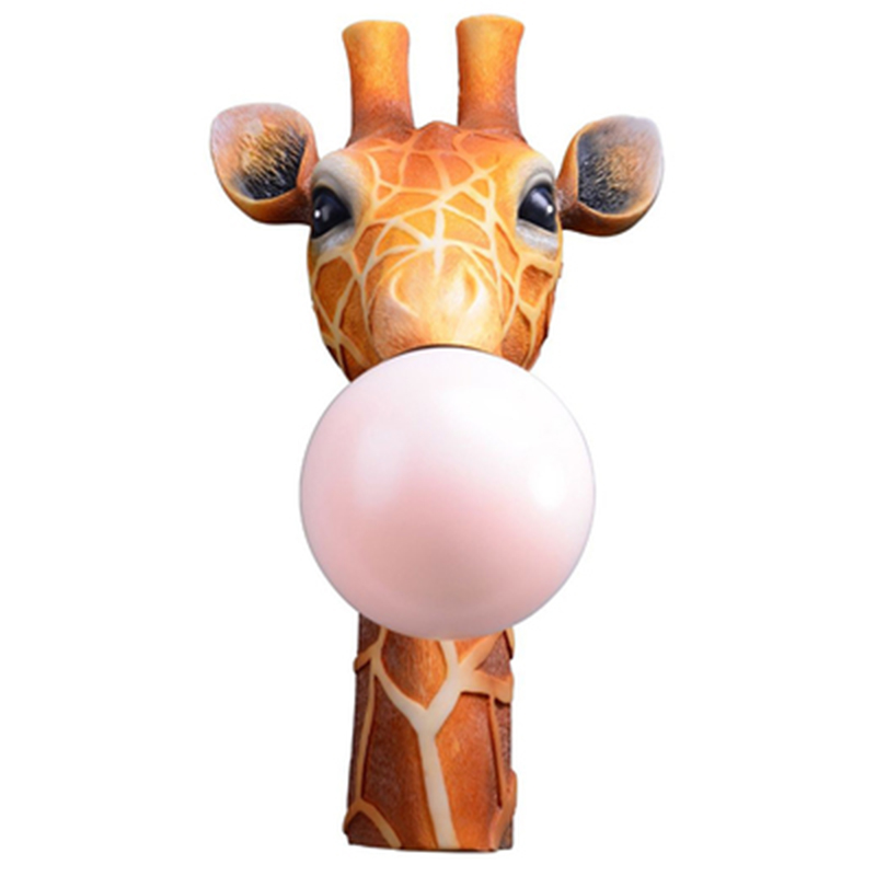 Бра для детской Жираф Bubble Gum Giraffe Wall Lamp Карамель Коричневый Розовый пастельный в Ростове-на-Дону | Loft Concept 