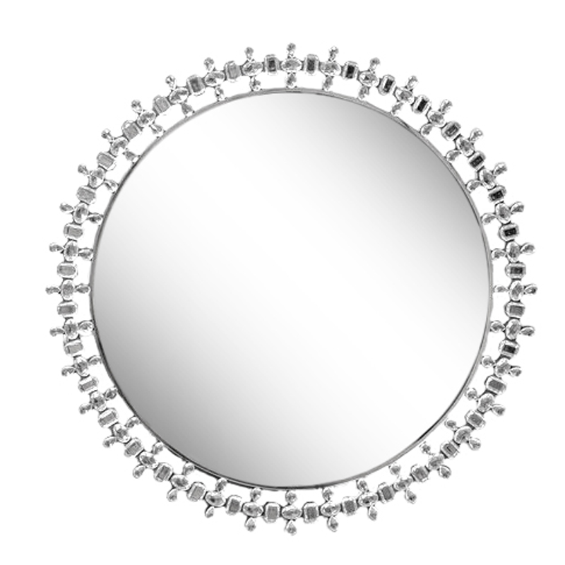  Crystal Inserts Round Mirror   -- | Loft Concept 