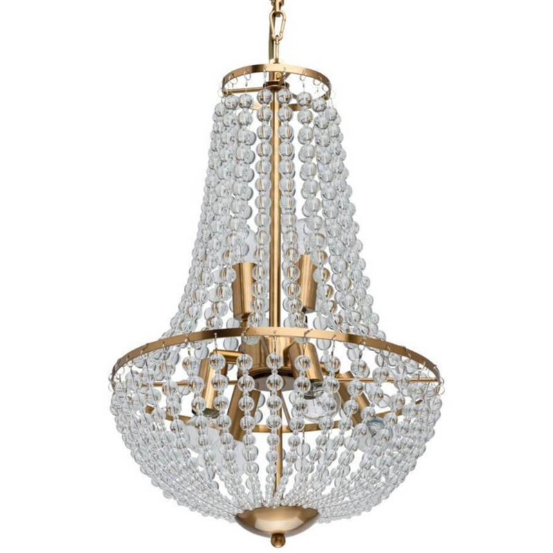  Virginia Clear Beads Chandelier Gold     -- | Loft Concept 
