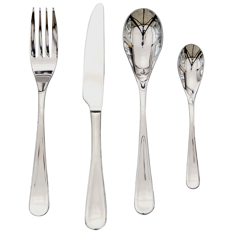 Столовые приборы на 4 персоны Contemporary Cutlery Set Серебряный в Ростове-на-Дону | Loft Concept 