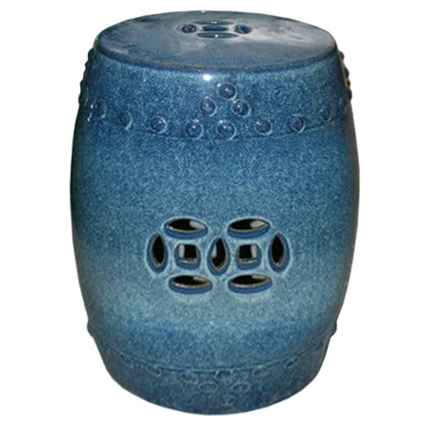 Китайский табурет ceramic garden stool blue AMBRE  Винтажный голубой в Ростове-на-Дону | Loft Concept 