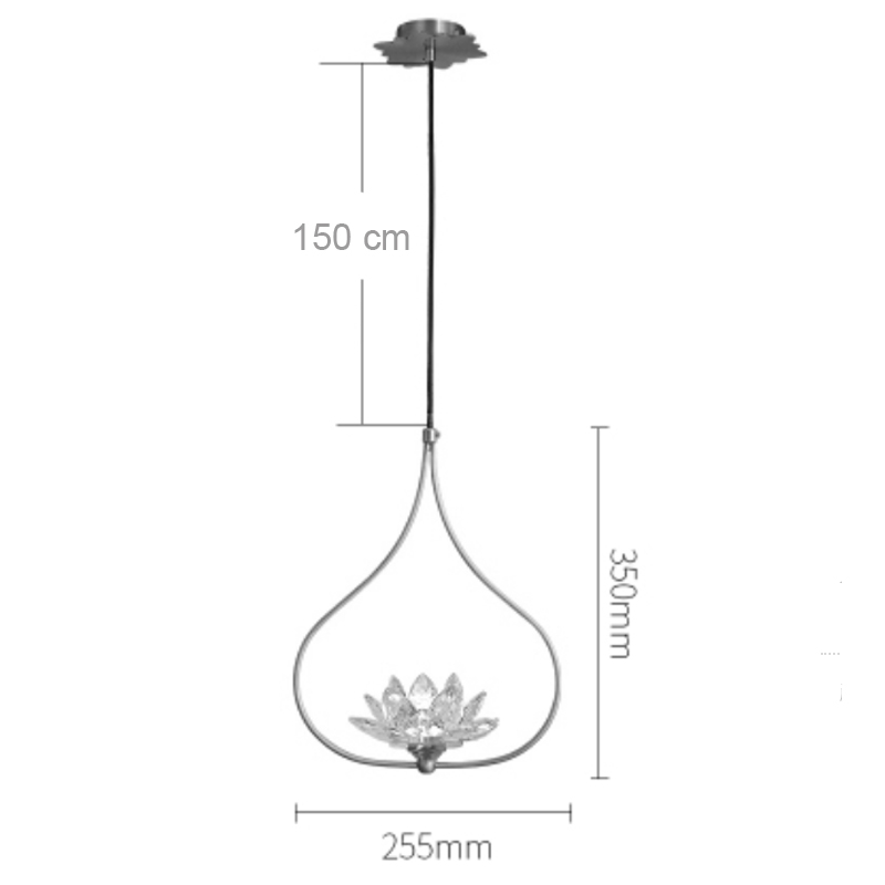     Lotus flower Clear Glass pendant lamp A  --