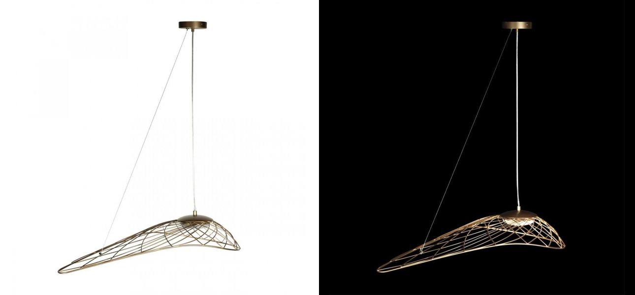 Светильник подвесной Friture Vertigo Pendant Gold 57 см - фото