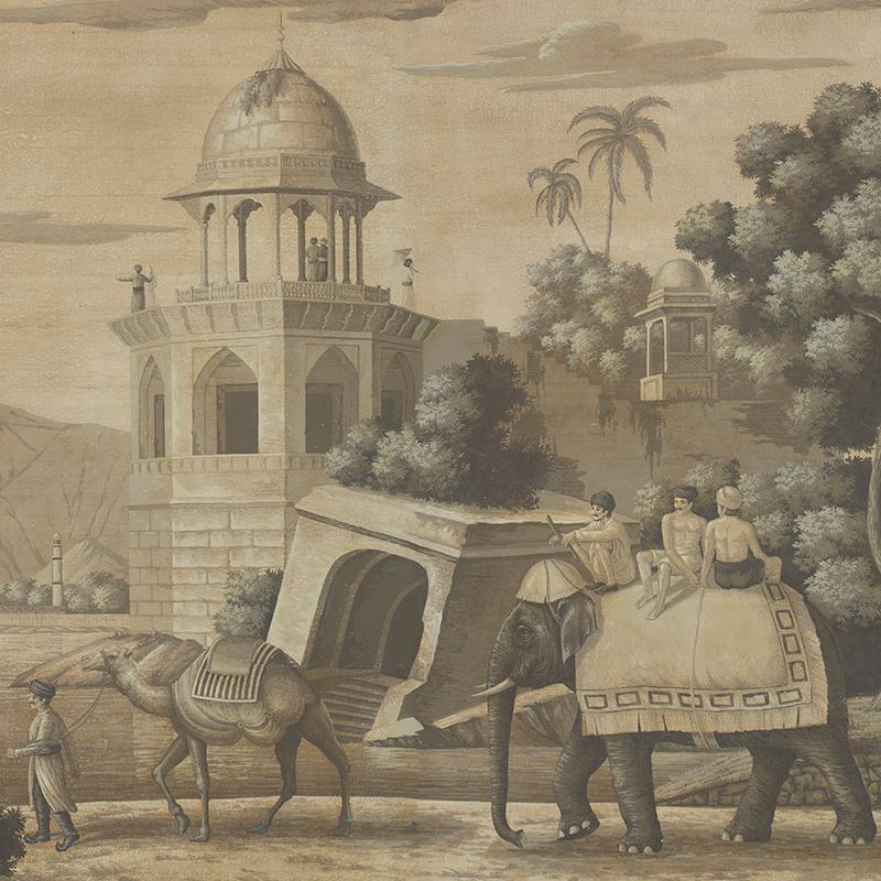    Early Views of India Eau Forte on antique scenic Xuan paper   -- | Loft Concept 