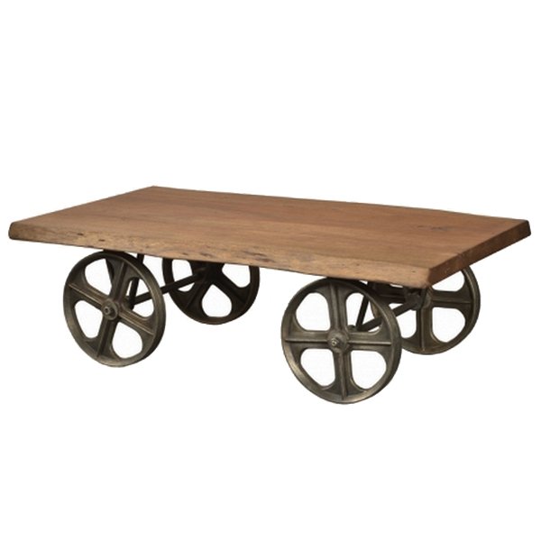 Стол на колесах Industrial Coffee Table on Wheels Акация в Ростове-на-Дону | Loft Concept 