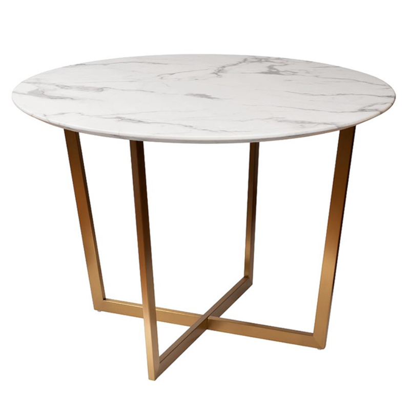 Обеденный стол Dining table Jacques round white Белый Золотой в Ростове-на-Дону | Loft Concept 