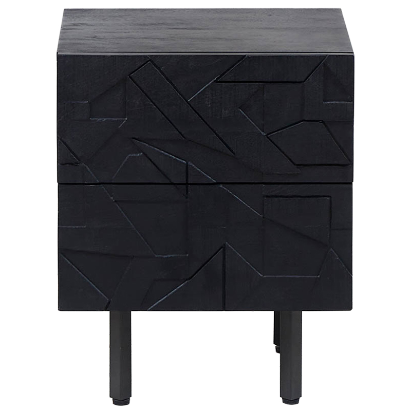 Тумба Polygonal Ornament Nightstand Черный в Ростове-на-Дону | Loft Concept 