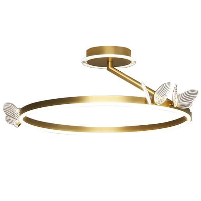 Потолочная люстра с бабочками Butterfly Ceiling Lamp F  Прозрачный Латунь в Ростове-на-Дону | Loft Concept 