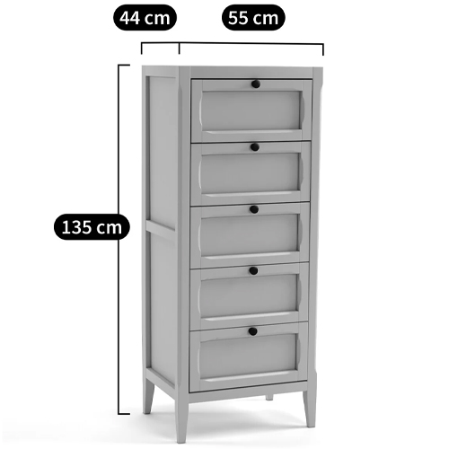    5-   Silva Grey Chest of Drawers  --