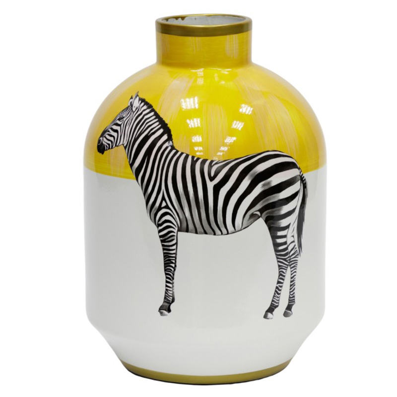  Zebra Vase white and yellow      -- | Loft Concept 