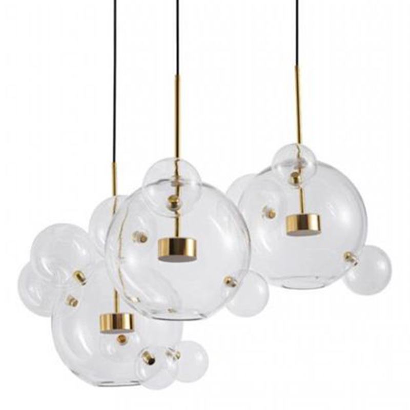   Giopato & Coombes Bubble Chandelier Gold Circle 3       -- | Loft Concept 