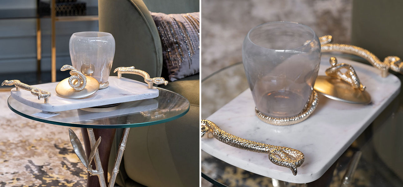 Ваза с крышкой змейки Andreas - фото