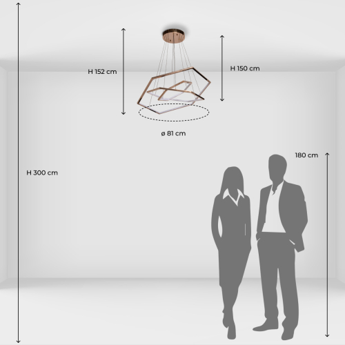 Люстра с 3-мя подвесами в виде шестиугольников Hexagon Horizontal в Ростове-на-Дону