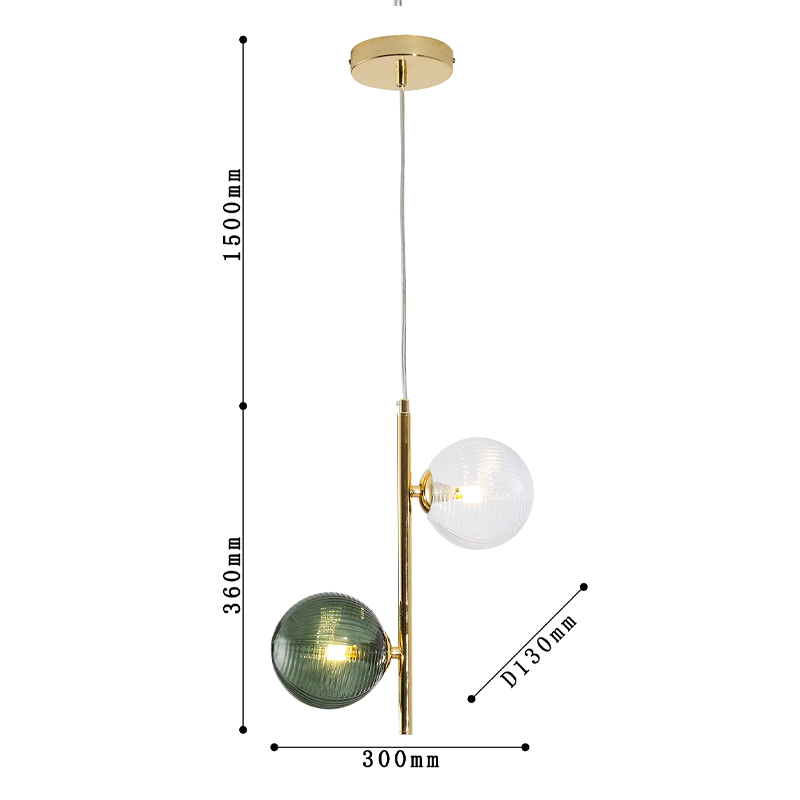   Bolle Multi Color hanging 2 lamp  --