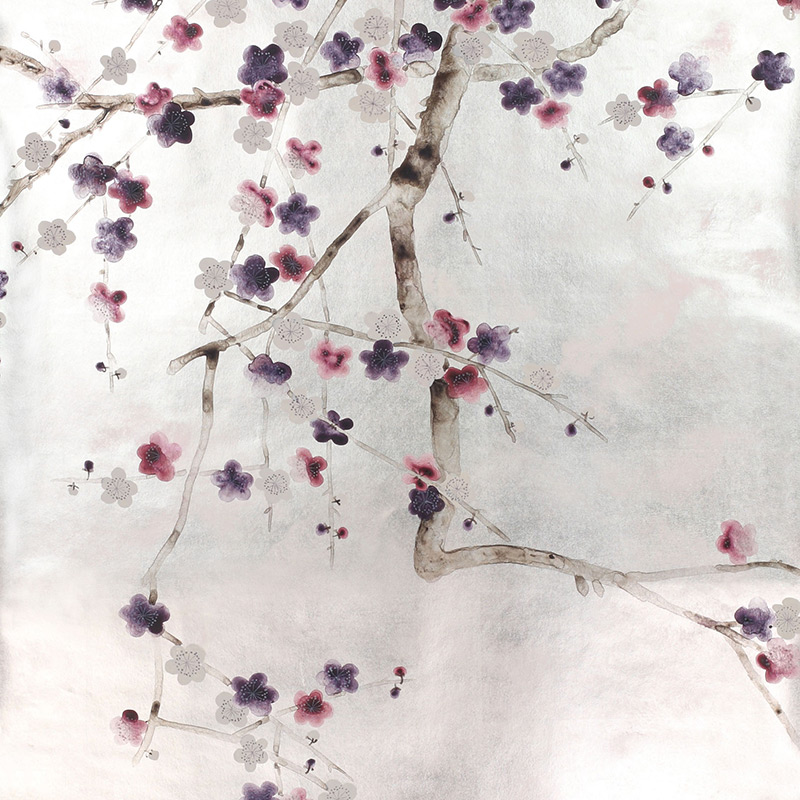    Plum Blossom Colourway SC-228 on Tarnished Silver gilded paper with pearlescent antiquing   -- | Loft Concept 