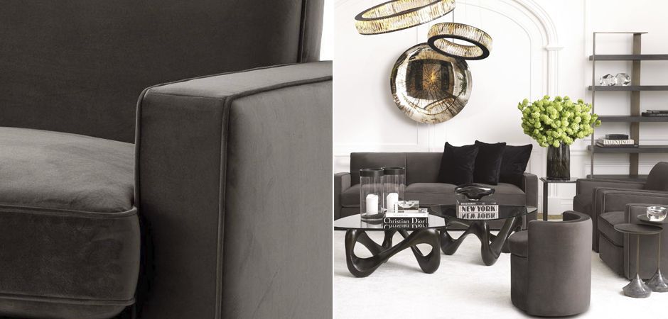 Диван Eichholtz Sofa Edmond grey Диван Eichholtz Sofa Edmond grey - Loft-Concept в Ростове-на-Дону