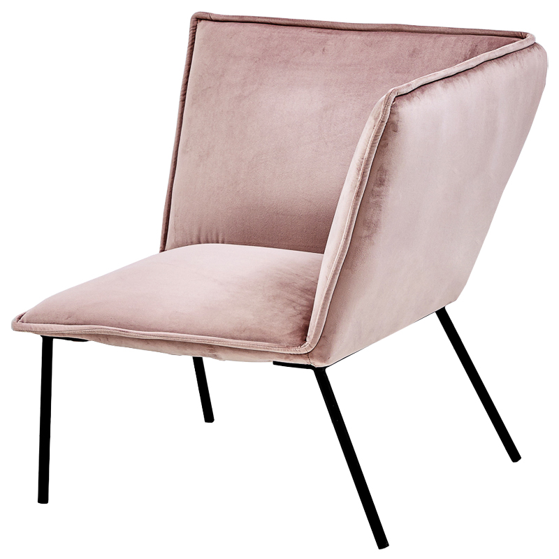 Кресло Corner Armchair pink Розовый пастельный Черный в Ростове-на-Дону | Loft Concept 