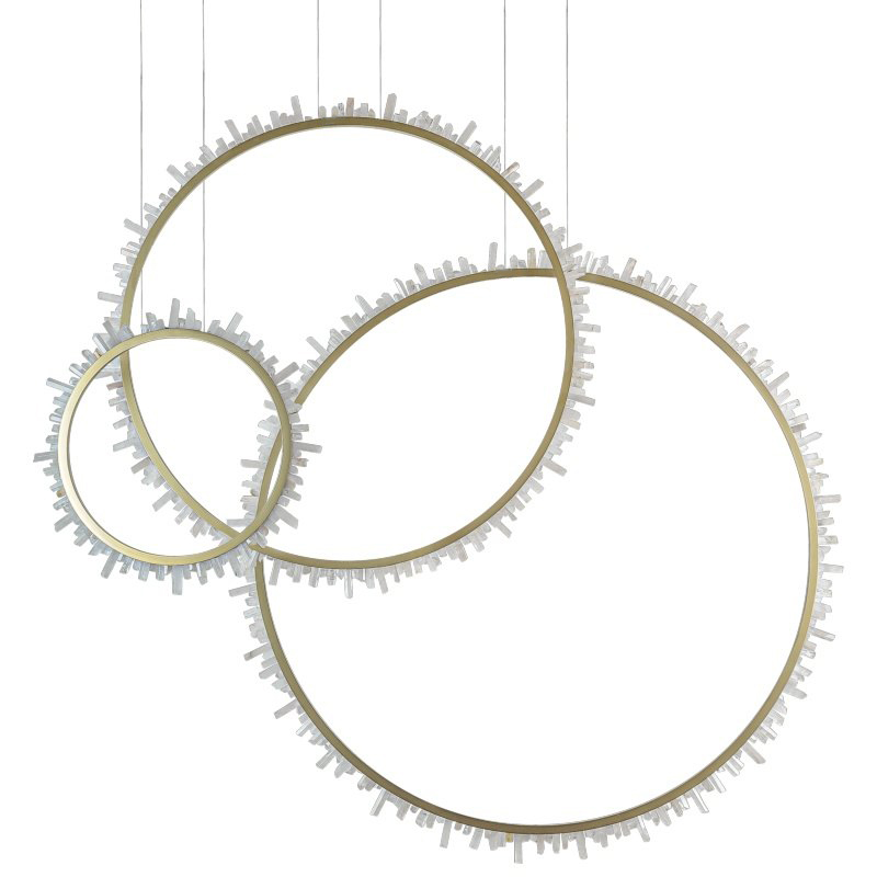    Vertical Crystal Gold Rings Chandelier    -- | Loft Concept 