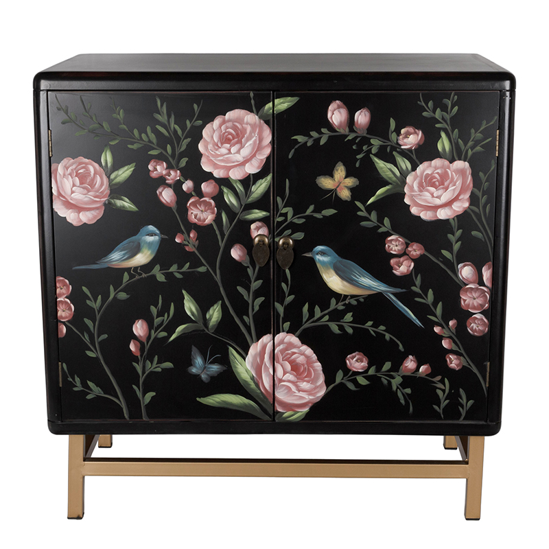       Black Chest Of Drawers Peonies      -- | Loft Concept 