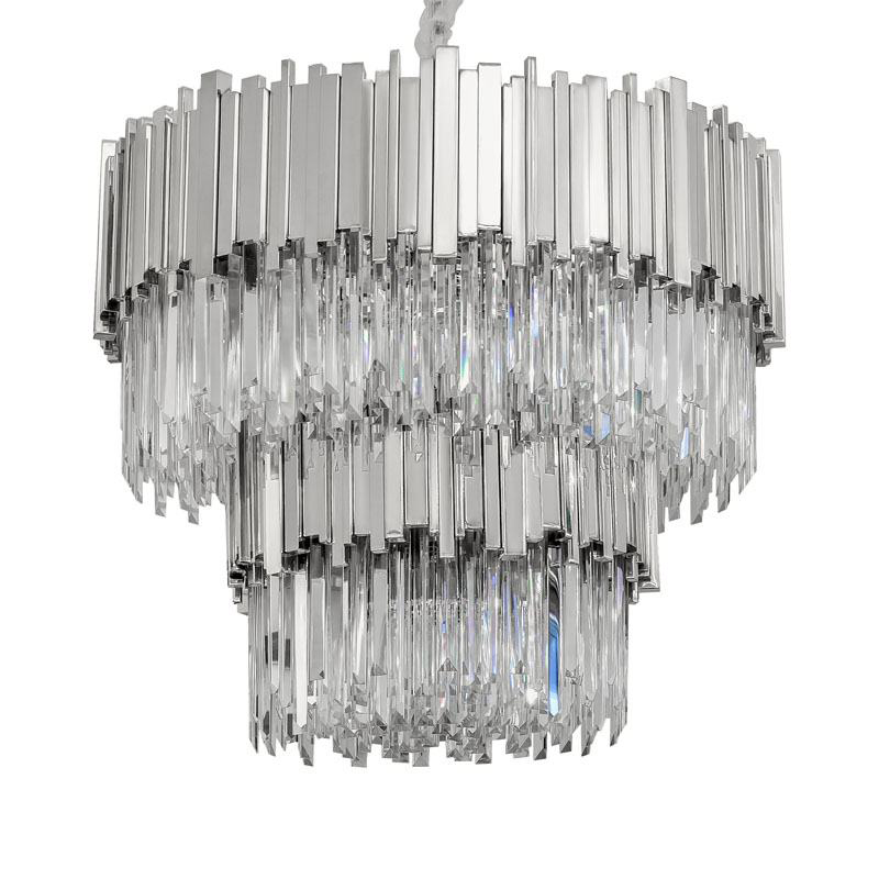    Luxxu Modern Cascade Chandelier Silver Metal Glass 80     -- | Loft Concept 
