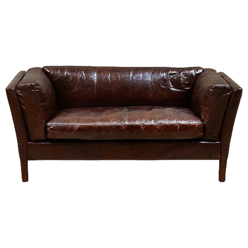 Диван RH SORENSEN Sofa Brown leather double Коричневый в Ростове-на-Дону | Loft Concept 