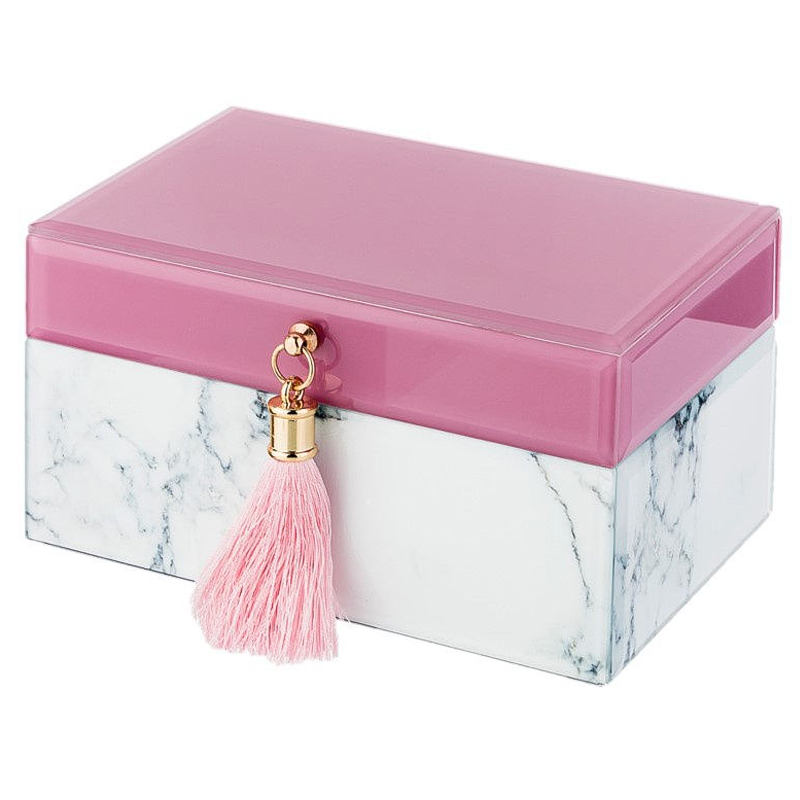  Pink Glass Imitation Marble Box    -- | Loft Concept 