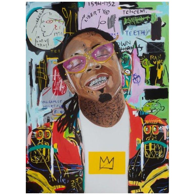  King Weezy with Basquiat Jacket and Background   -- | Loft Concept 