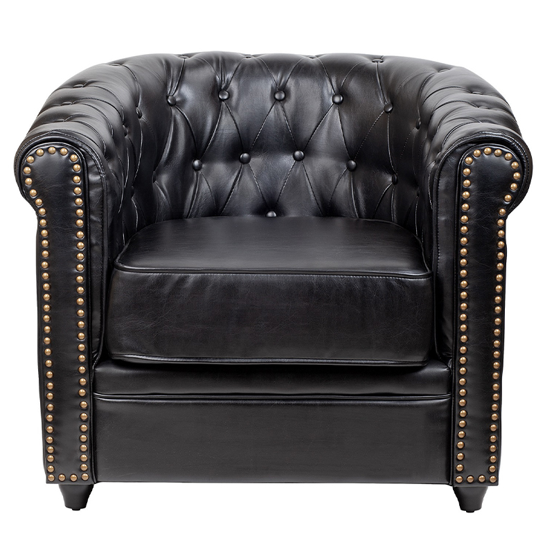       4-   Logan Leather Armchair black   -- | Loft Concept 