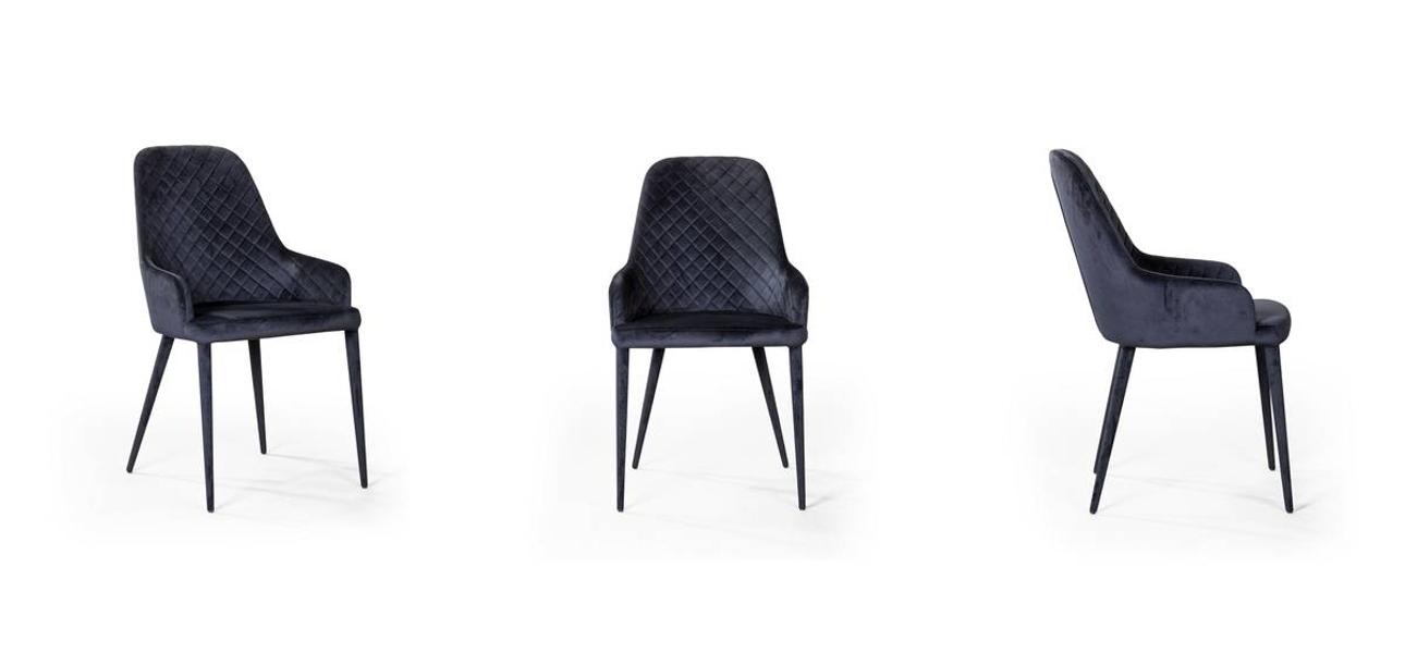 Стул Douglas Rhombus Chair Черный Велюр - фото