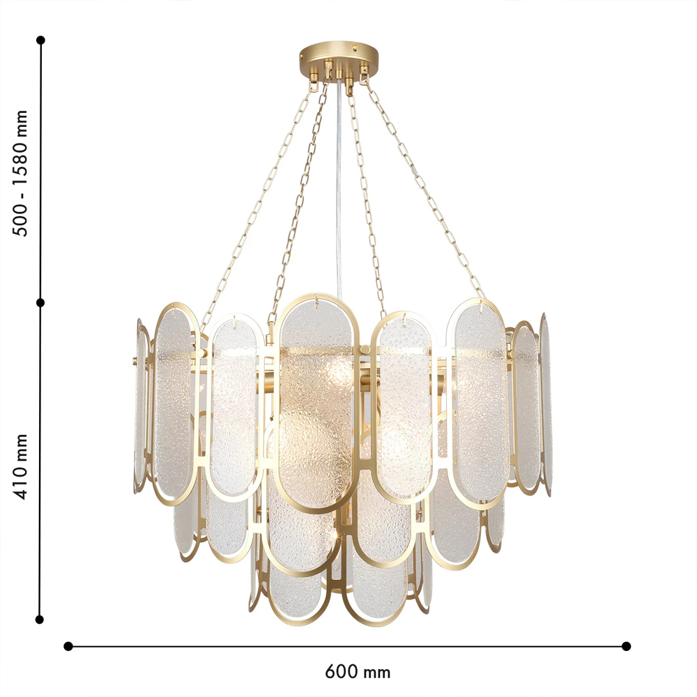 Люстра с многослойным эффектом из овальных элементов из непрозрачного стекла Conformation в Ростове-на-Дону