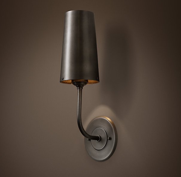  RH Modern Taper Sconce with Metal Shade   -- | Loft Concept 