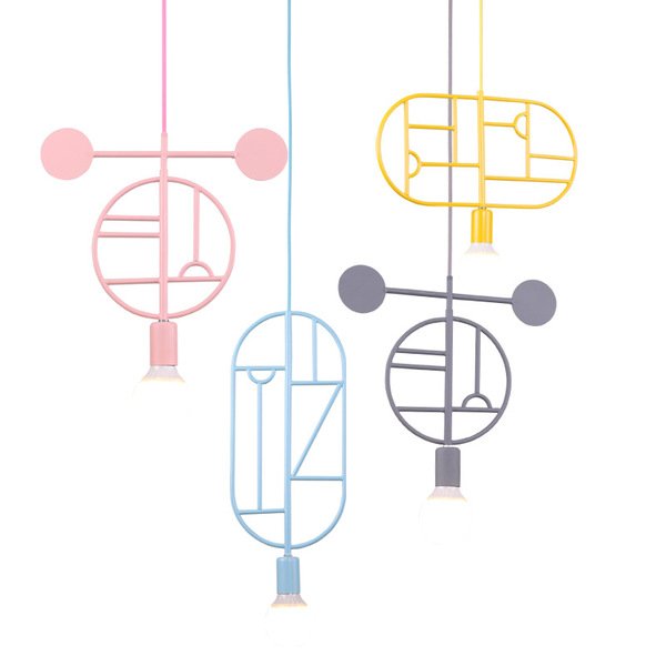   Suspension modern design with LED colorful shapes    (Rose)     -- | Loft Concept 