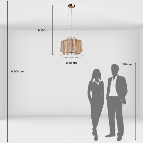 Люстра с подвесными рифлеными стеклянными трубками Nembus в Ростове-на-Дону