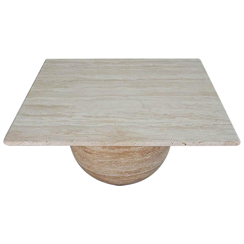 Кофейный стол Edna Travertine Coffee Table Коричневый Бежевый в Ростове-на-Дону | Loft Concept 