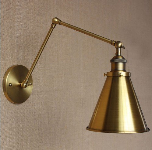  Gloce Cone Shade Loft Industrial Metal Tall Gold   -- | Loft Concept 