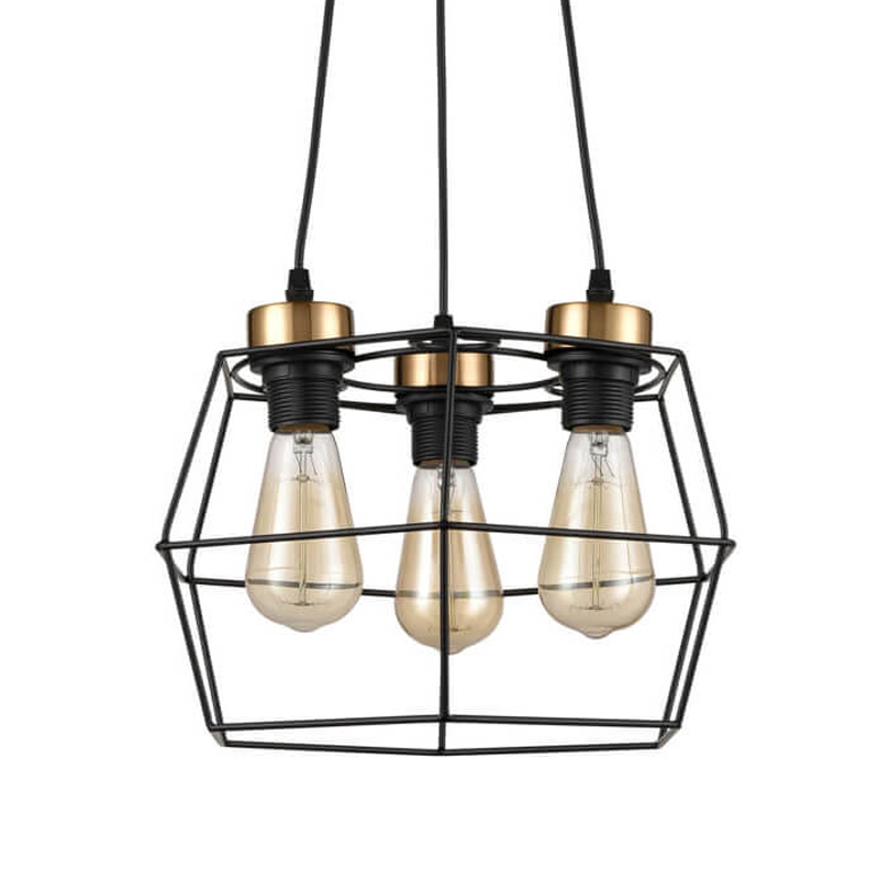 Люстра Loft Wire Cage Black lamp 3 Черный в Ростове-на-Дону | Loft Concept 