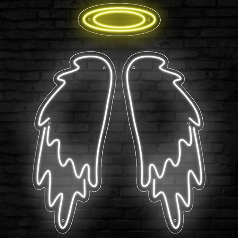    White Wings Neon Wall Lamp     -- | Loft Concept 