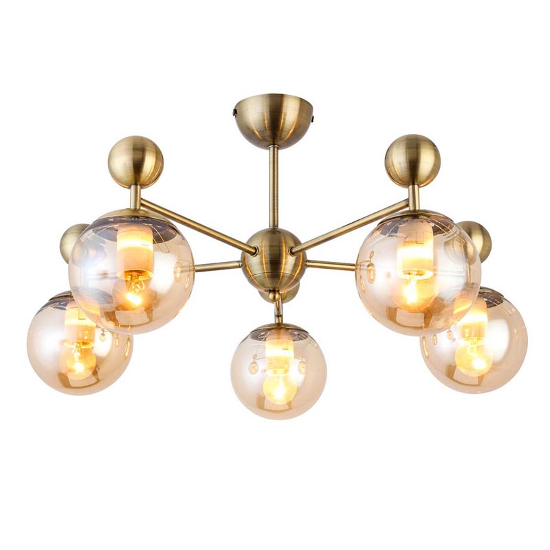 Потолочная люстра Demian Bronze Chandelier Бронза Янтарный в Ростове-на-Дону | Loft Concept 