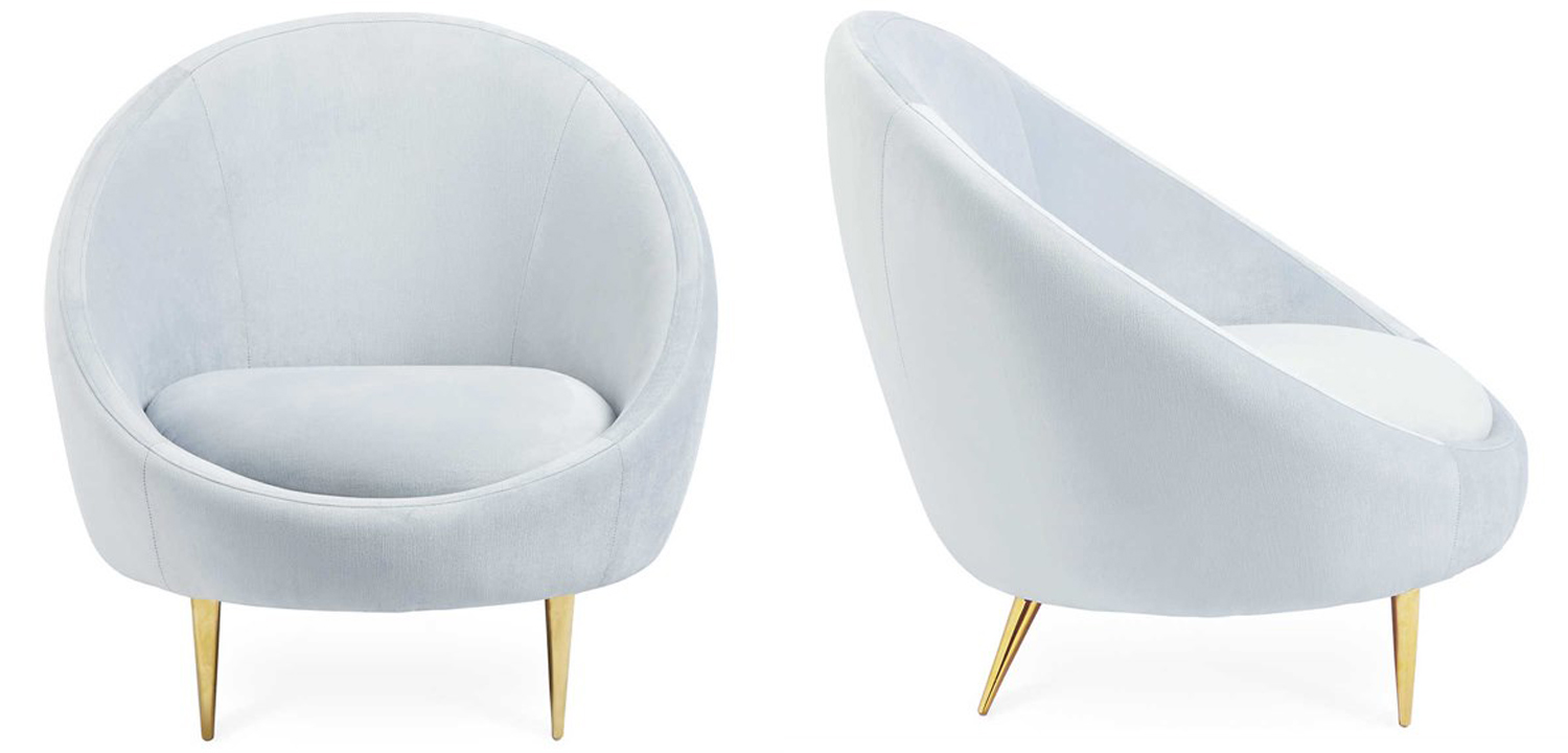 Кресло Jonathan Adler Ether Bergamo Ice Accent Chair - фото №2