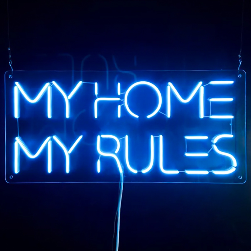    My Home My Rules Neon Wall Lamp    -- | Loft Concept 