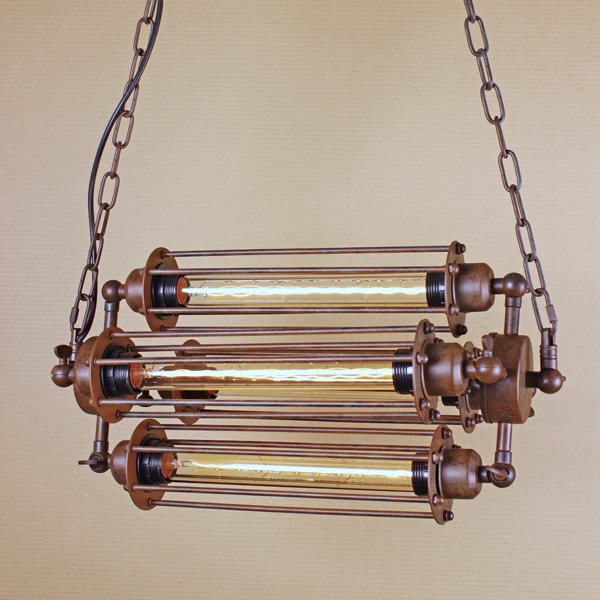  Loft Industrial Edison Cage Horizontal Quatro Chain   -- | Loft Concept 