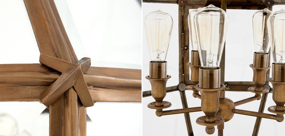 Люстра Lantern Owen Brass L - Loft-Concept в Ростове-на-Дону