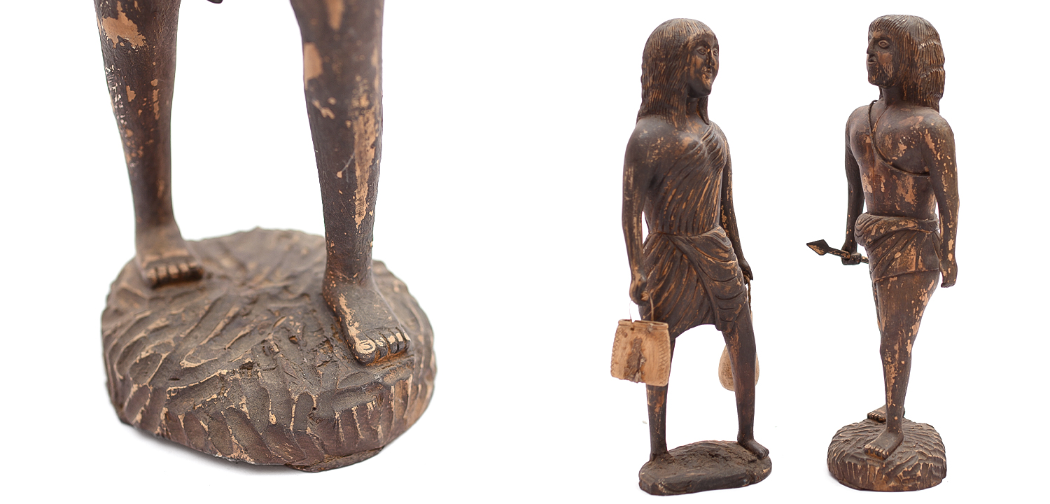 Комплект антикварных статуэток "Туземцы" Шри-Ланка - фото