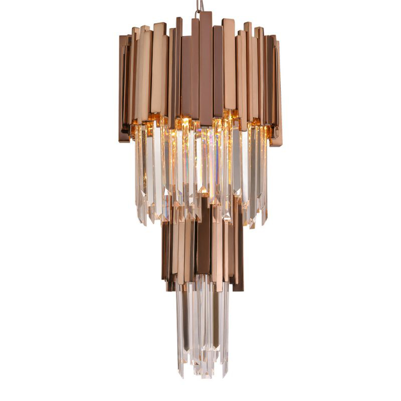   Luxxu Modern Cascade Chandelier Bronze Metal Glass 35     -- | Loft Concept 