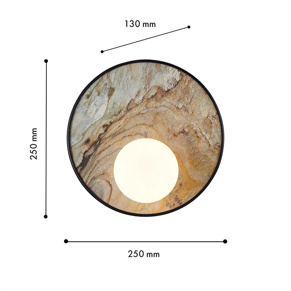 Бра круглое с каменным диском в металлической раме Sandstone Painting в Ростове-на-Дону