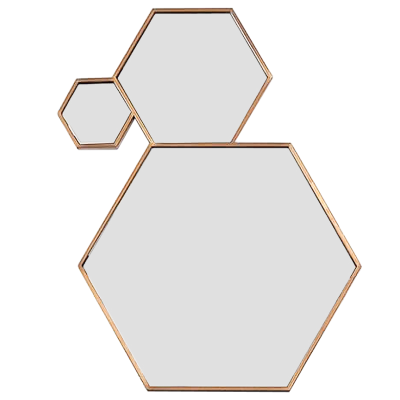 Зеркало Hexagons Mirror Бронза в Ростове-на-Дону | Loft Concept 