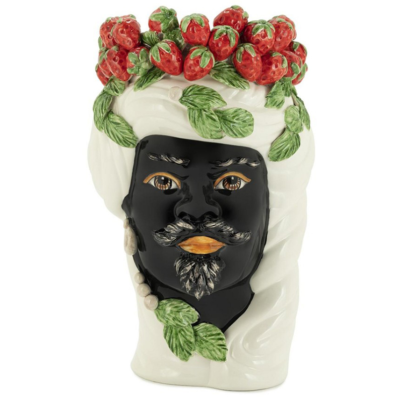  Vase Strawberries Head Man White       -- | Loft Concept 