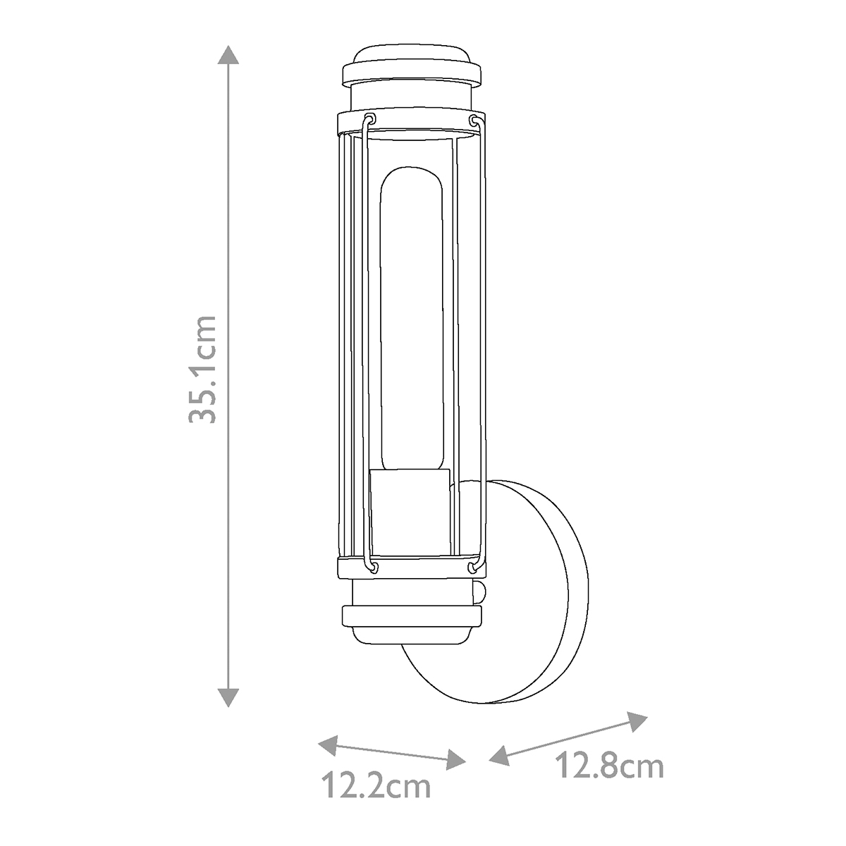 Бра для ванных комнат с прозрачным цилиндрическим плафоном на круглом основании Hinkley в Ростове-на-Дону